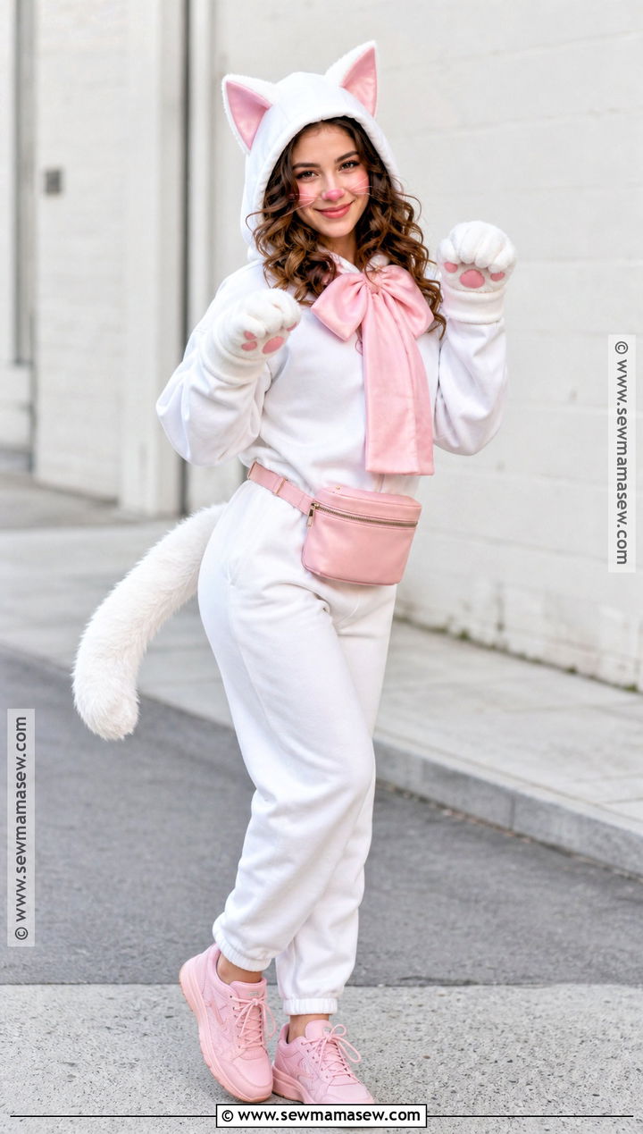 Marie Cat Costume With White Hoodie - 30 marie cat costume ideas
