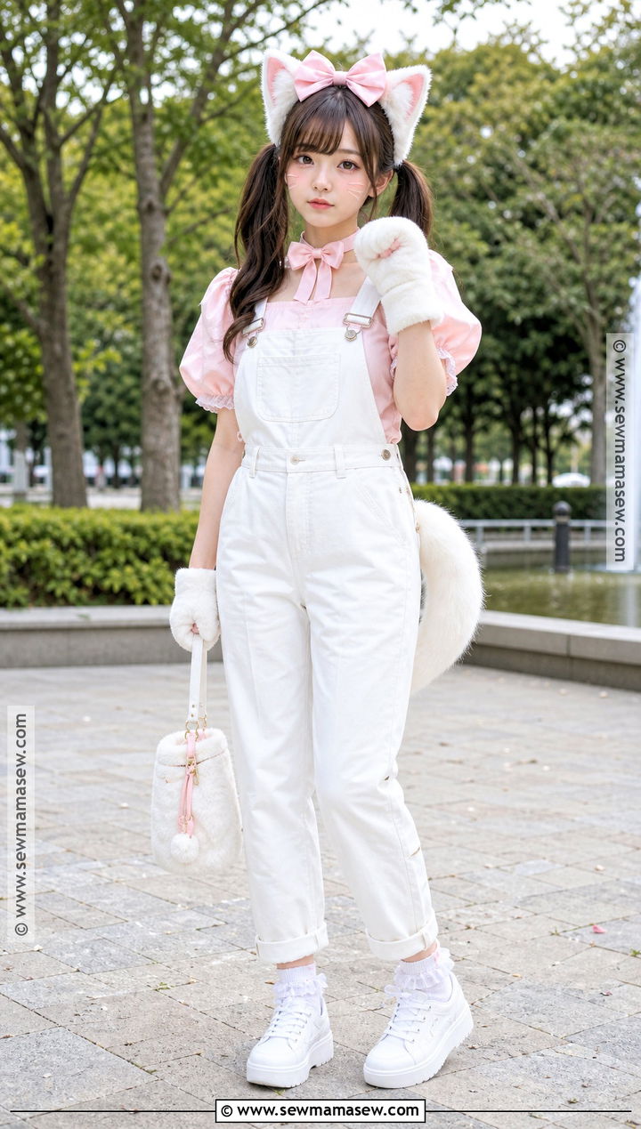 Marie Cat Costume With White Overalls - 30 marie cat costume ideas