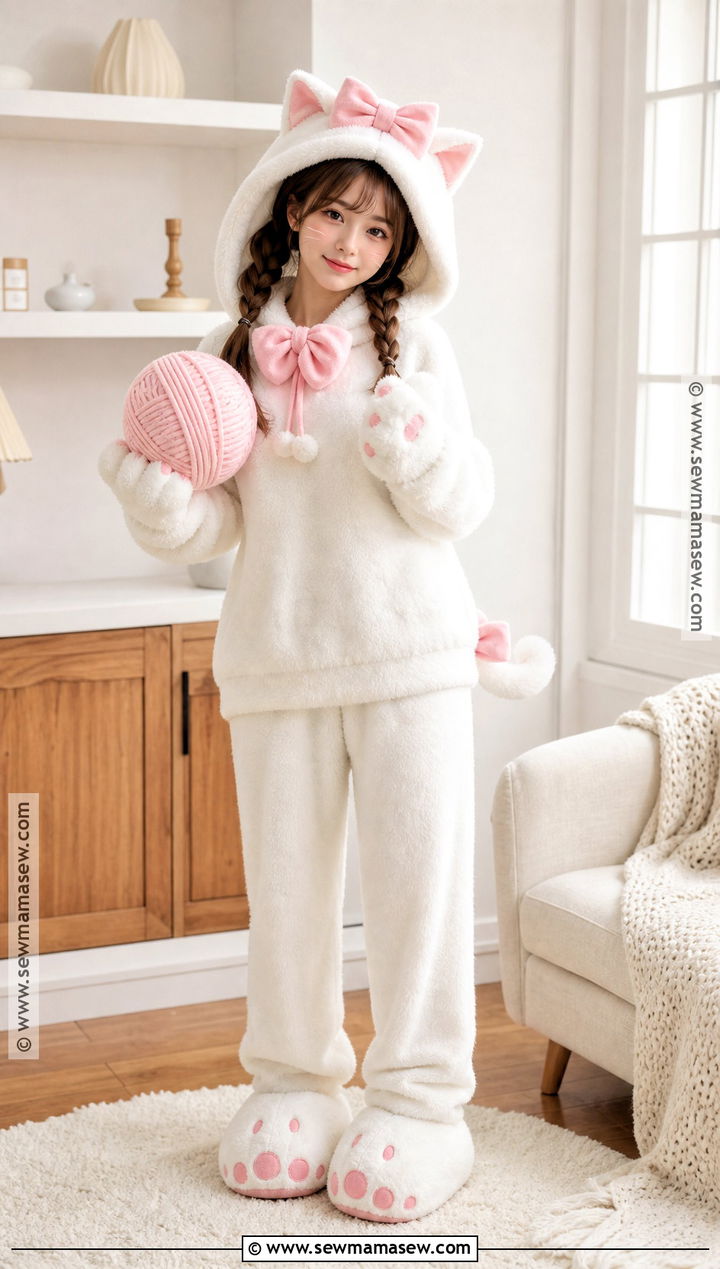Marie Cat Pajama Costume With Slippers - 30 marie cat costume ideas