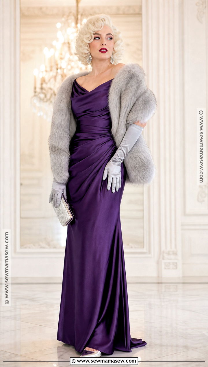 Marilyn Monroe Purple Evening Dress Costume - 35 marilyn monroe costume ideas