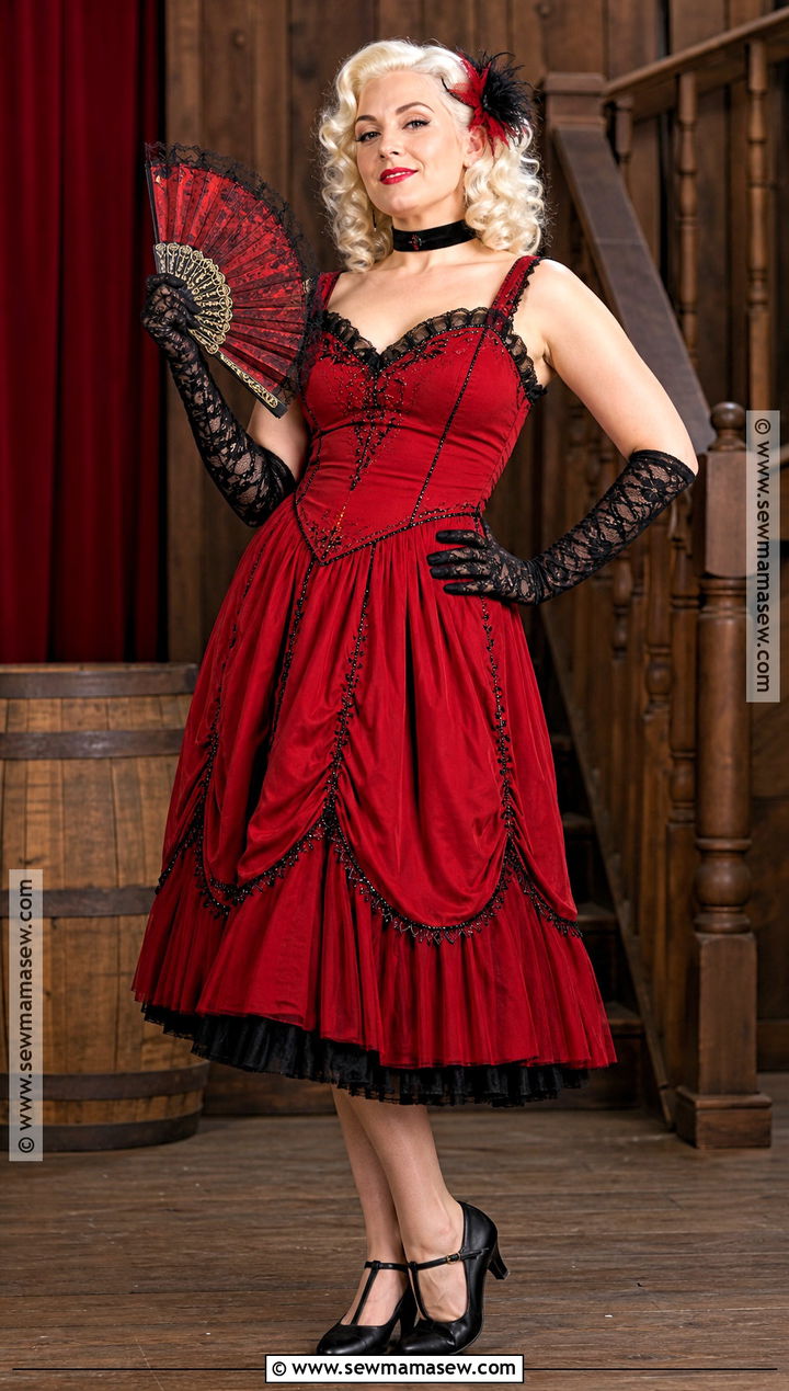 Marilyn Monroe Red Saloon Dress Costume - 35 marilyn monroe costume ideas