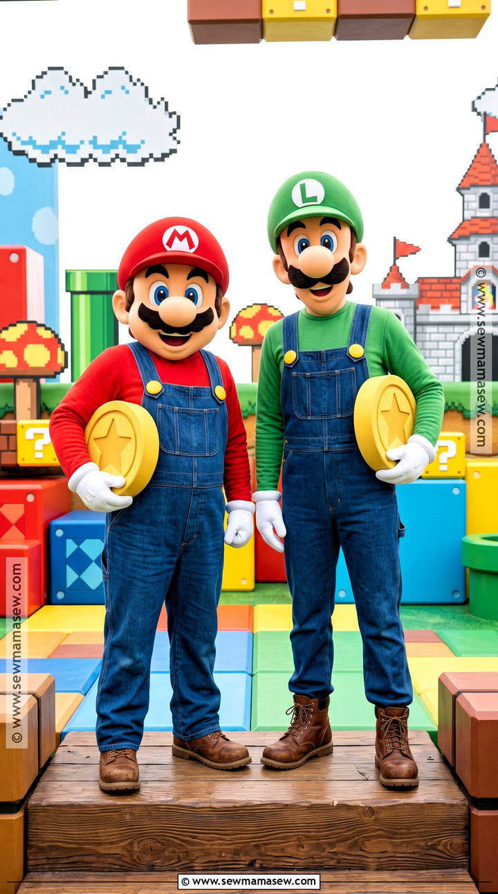 Mario And Luigi Costume - 30 80s couple costume ideas