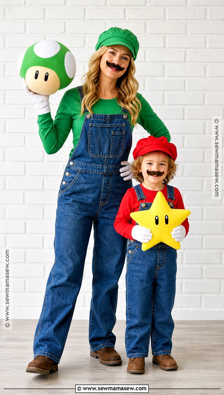 Mario And Luigi Costume - 35 mommy and me halloween costumes