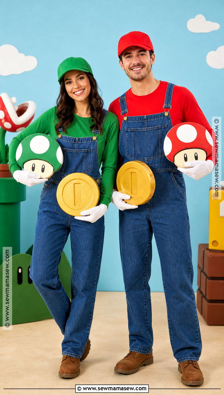 Mario And Luigi Couple Costume - 40 easy couple costumes
