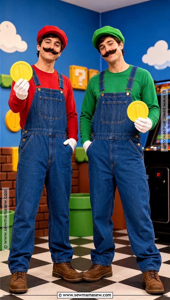 Mario And Luigi Duo Costume - 40 Simple Couples Halloween Costume Ideas