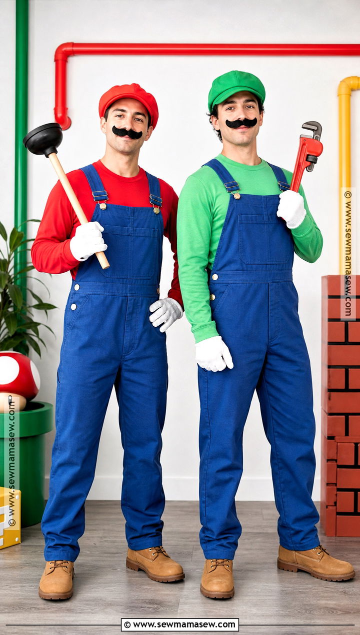 Mario And Luigi Plumber Costume - 30 cute halloween costumes duo
