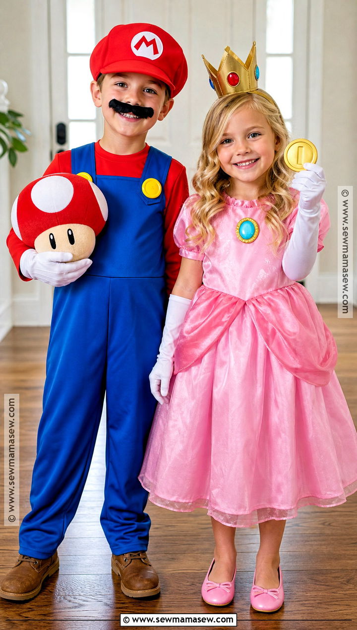 Mario And Princess Peach Costume - 30 brother sister halloween costumes for kids