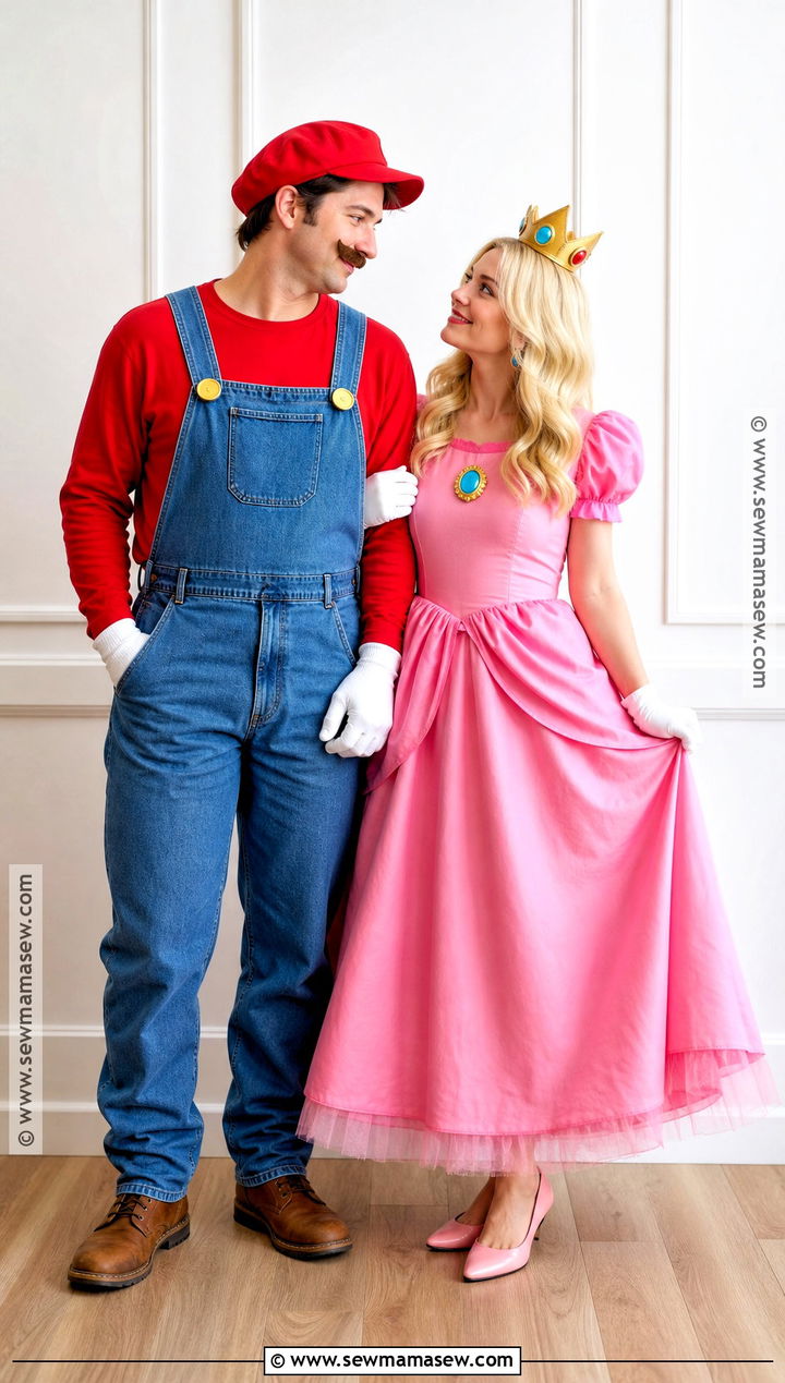 Mario And Princess Peach Couple Costume - 30 Matching Couple Outfits Halloween