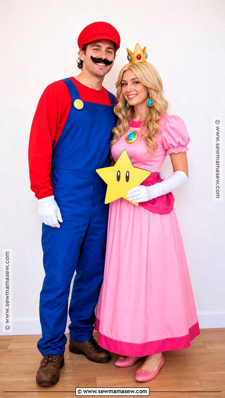 Mario And Princess Peach Couple Costume - 35 easy couples costume ideas
