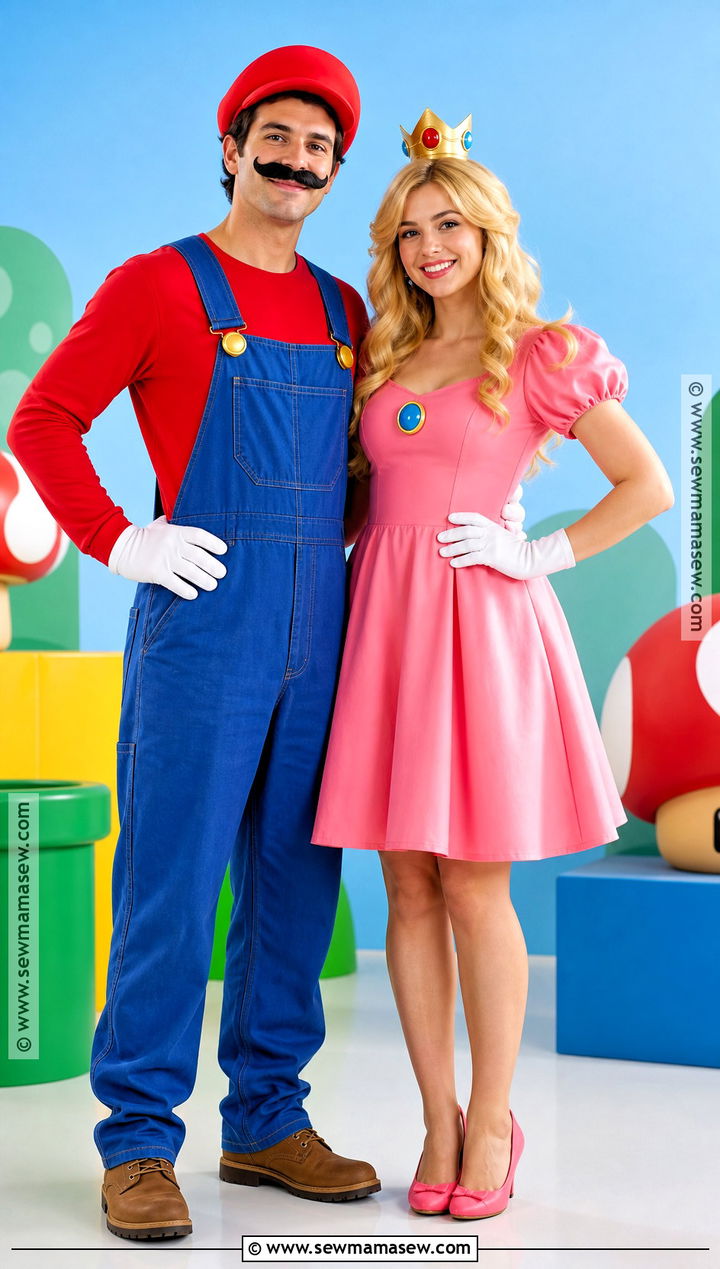 Mario And Princess Peach Couple Outfit - 30 Couples Halloween Outfits