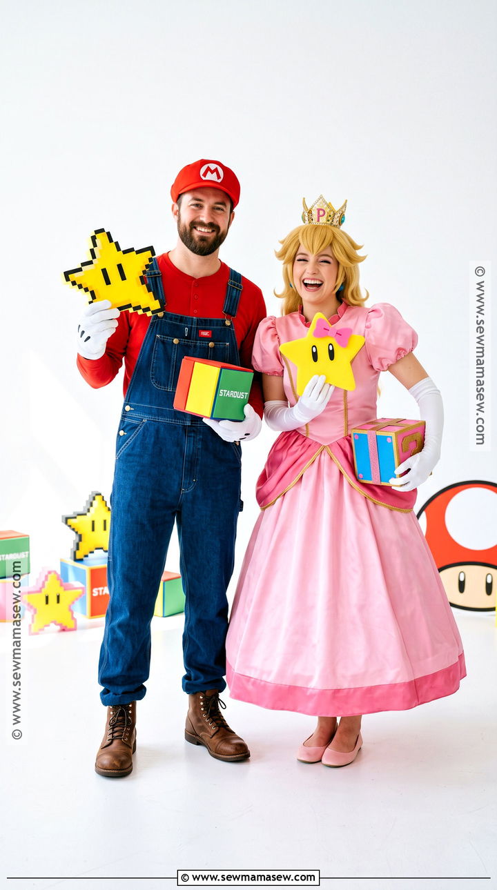 Mario And Princess Peach Couples Costume - 35 cute couples costumes for halloween