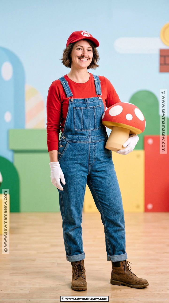 Mario Cosplay With Denim Overalls - 30 simple cosplay ideas for women