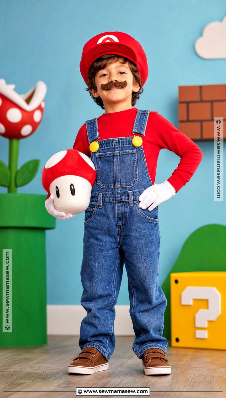 Mario Costume With Red Cap - 30 costumes for kids