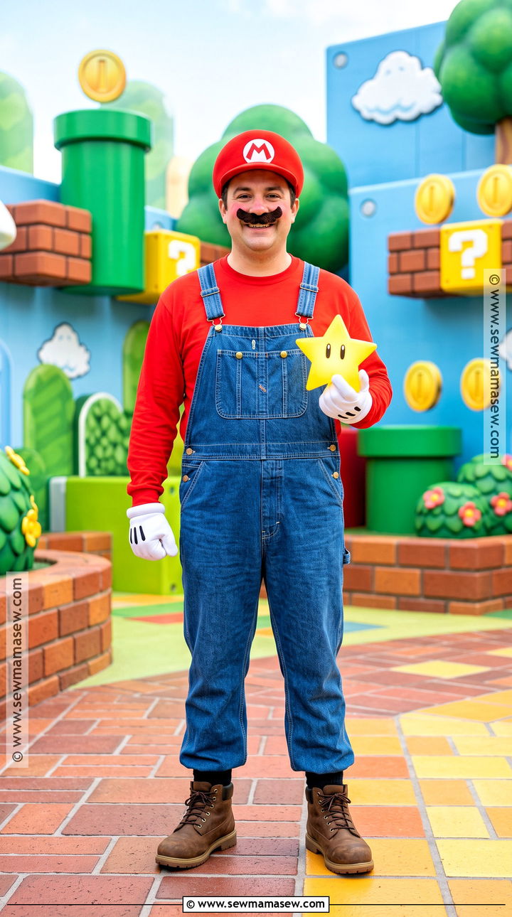 Mario Costume With Red Cap - 35 Halloween Costume Ideas for Men