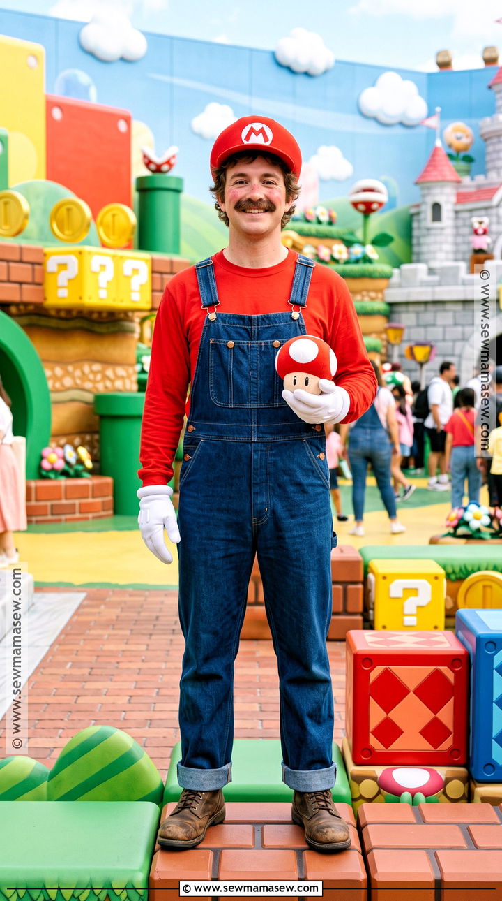 Mario Costume With Red Cap - 35 halloween costumes male
