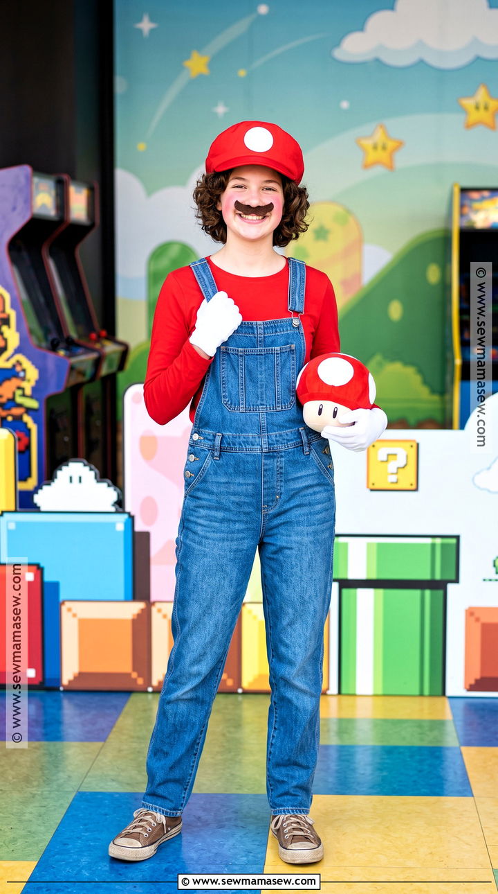 Mario Costume With Red Overalls - 30 teen costumes