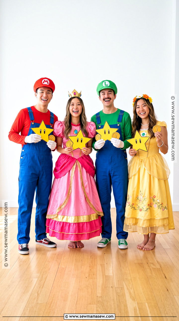 Mario Friends Group Costume - 30 costume ideas for 4 for friends
