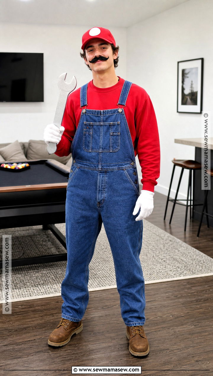 Mario Inspired Plumber Costume - 30 easy halloween costumes college