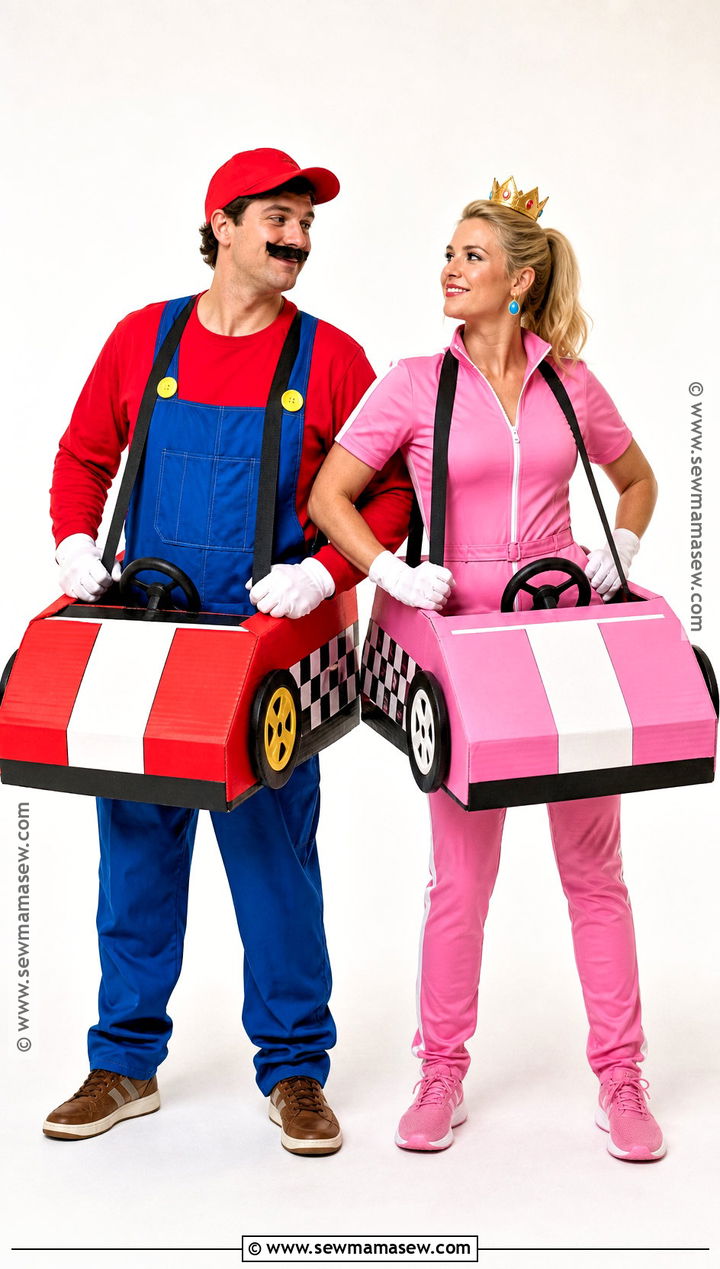 Mario Kart And Peach Racer Costume - 30 Mario And Peach Costumes for Couples