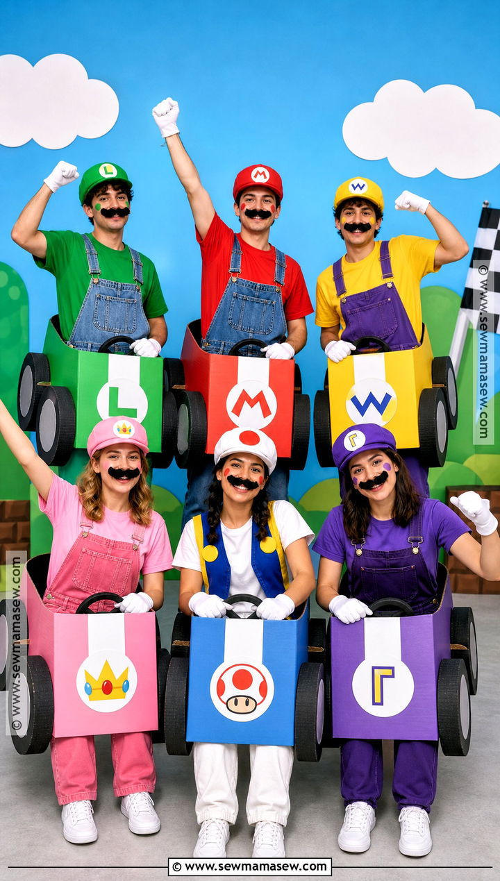 Mario Kart Group Costume - 30 college costume ideas