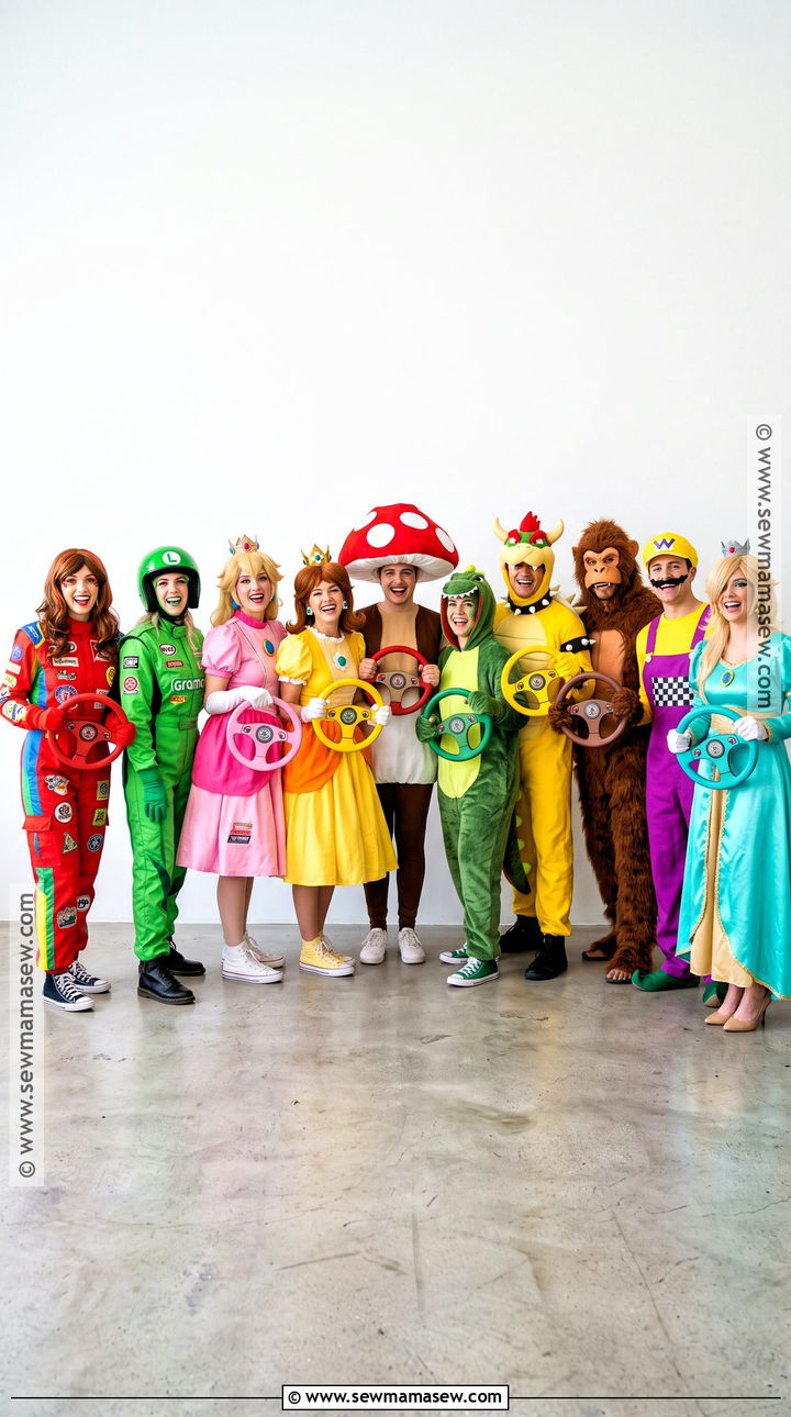 Mario Kart Group Halloween Costume - 30 group halloween costumes for 10 people