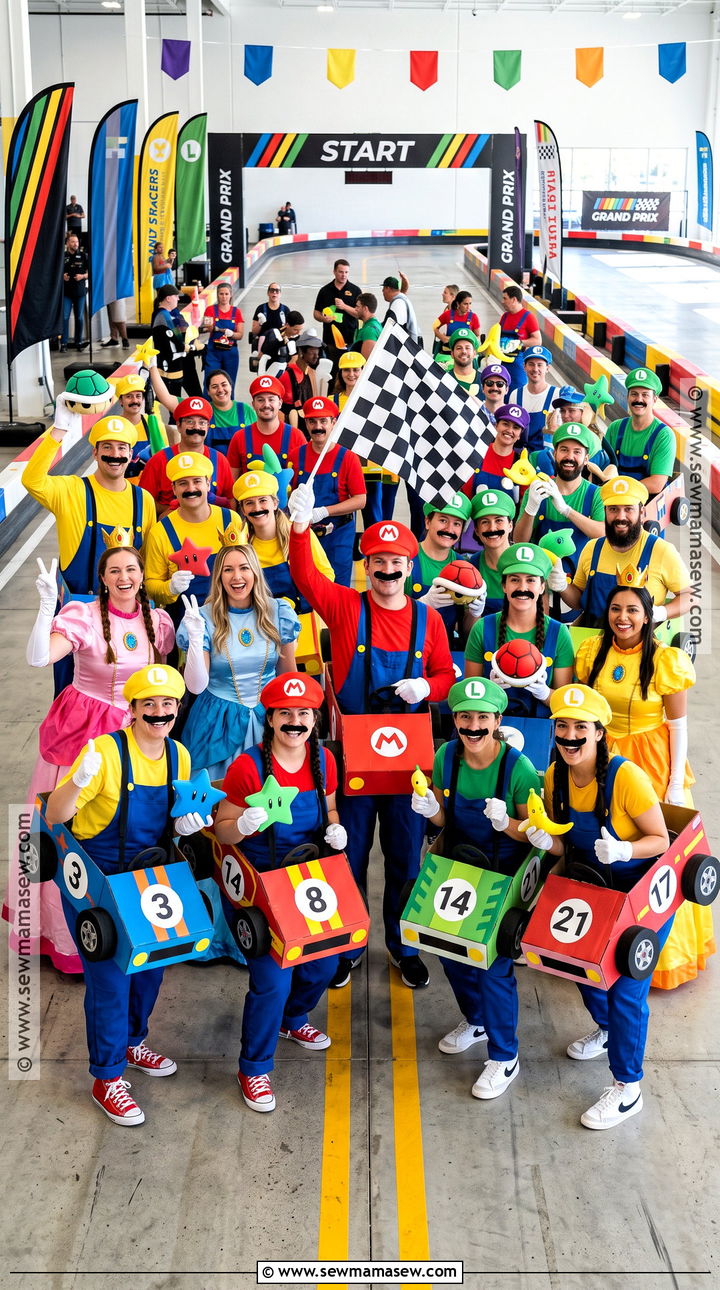Mario Kart Racer Group Costume - 30 halloween costumes for big groups