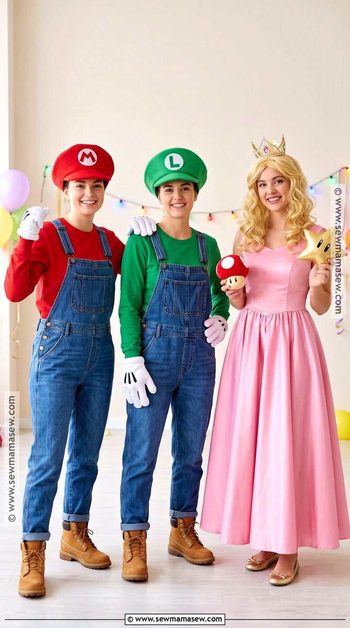 Mario Luigi And Princess Peach Costume - 35 costume ideas for 3