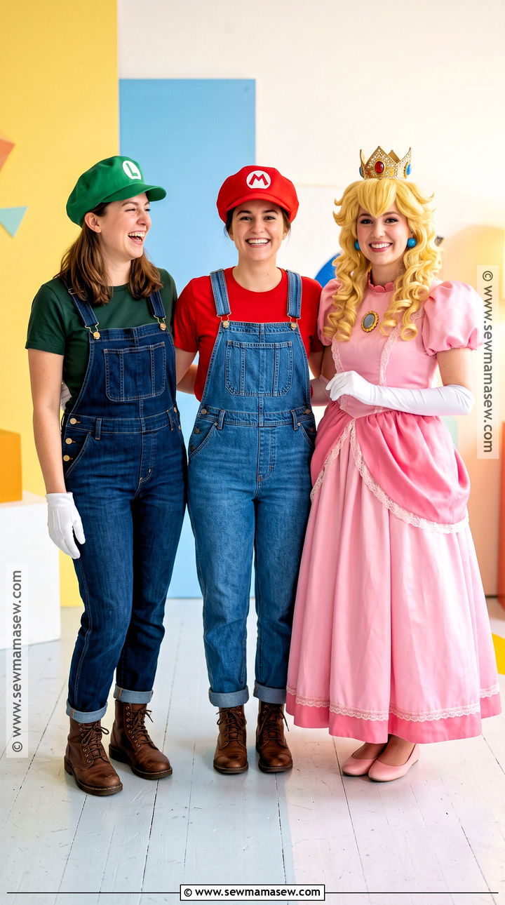 Mario Luigi And Princess Peach Costume - 45 3 person halloween costume ideas