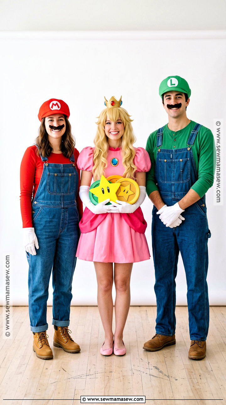 Mario Luigi And Princess Peach Trio Costume - 30 trio dress up ideas