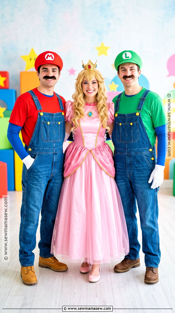Mario Luigi And Princess Peach Trio Costume - 35 Trio Costumes Halloween