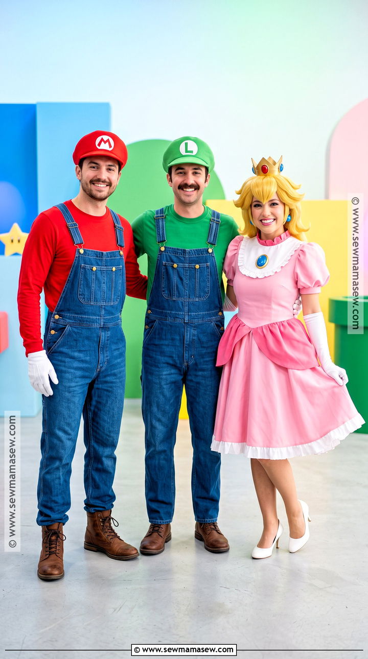 Mario Luigi And Princess Peach Trio Costume - 35 Trio Outfits Halloween