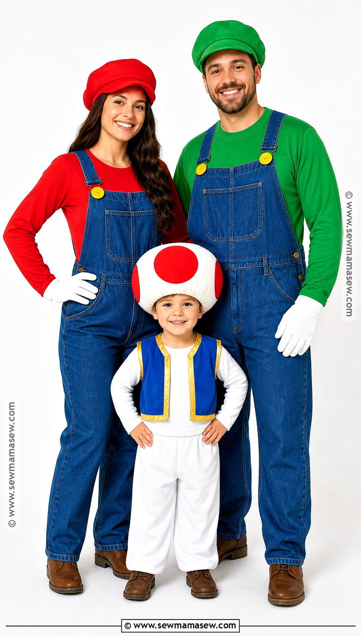 Mario Luigi And Toad Family Costume - 35 halloween family costumes for 3
