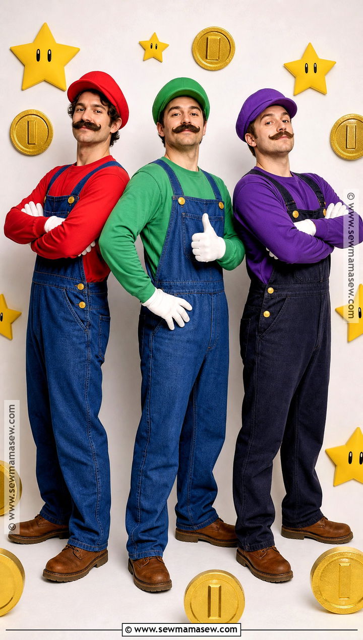 Mario Luigi And Waluigi Trio Costume - 30 Trio Halloween Costumes for Men