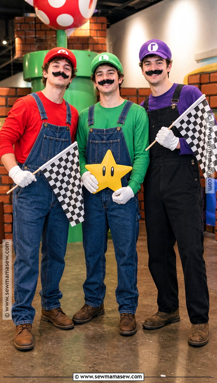 Mario Luigi And Waluigi Trio Costume - 30 simple trio halloween costumes