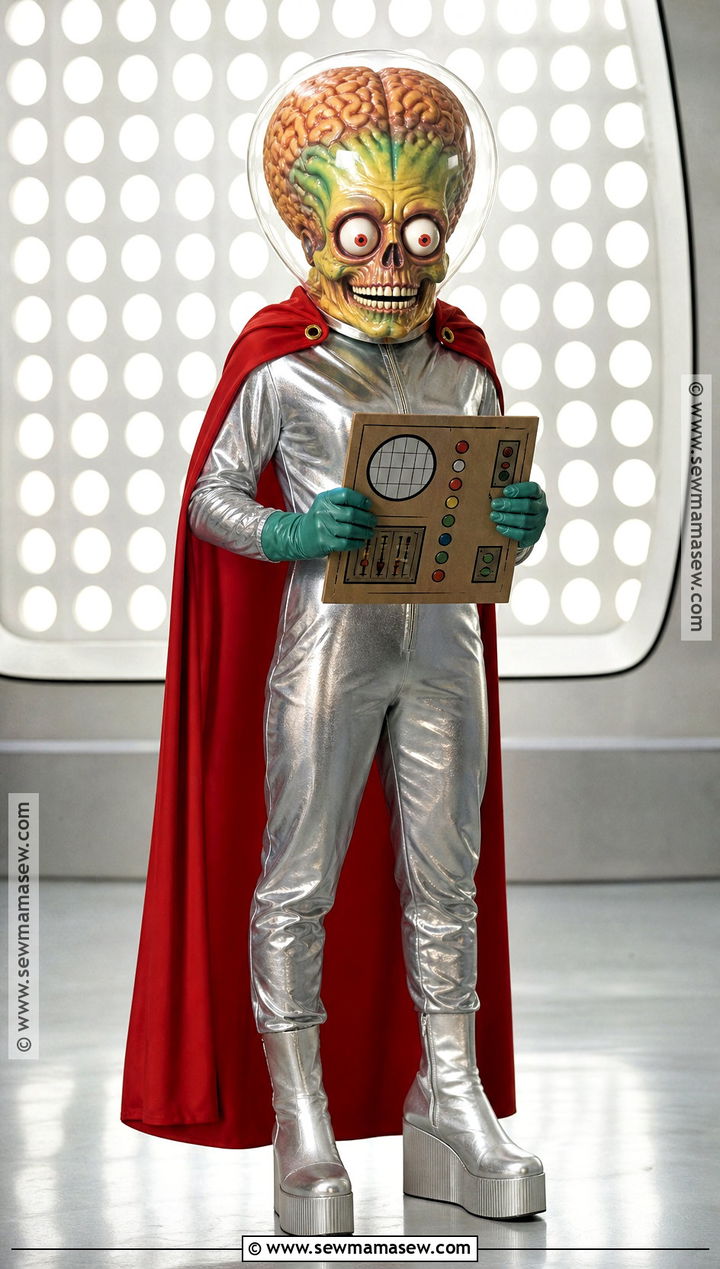 Mars Attacker Alien Costume - 30 Tim Burton Characters Costumes
