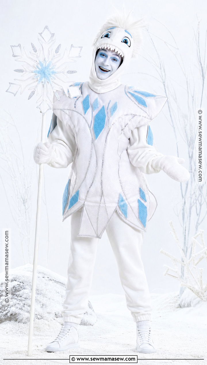 Marshmallow Snow Monster Costume With White Layers - 30 frozen costume ideas