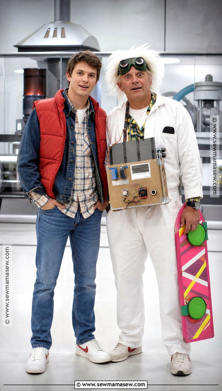 Marty McFly And Doc Brown Costume - 30 80s couple costume ideas