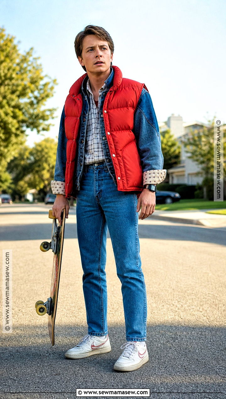 Marty McFly Costume With Puffer Vest - 30 80'S Costume Ideas