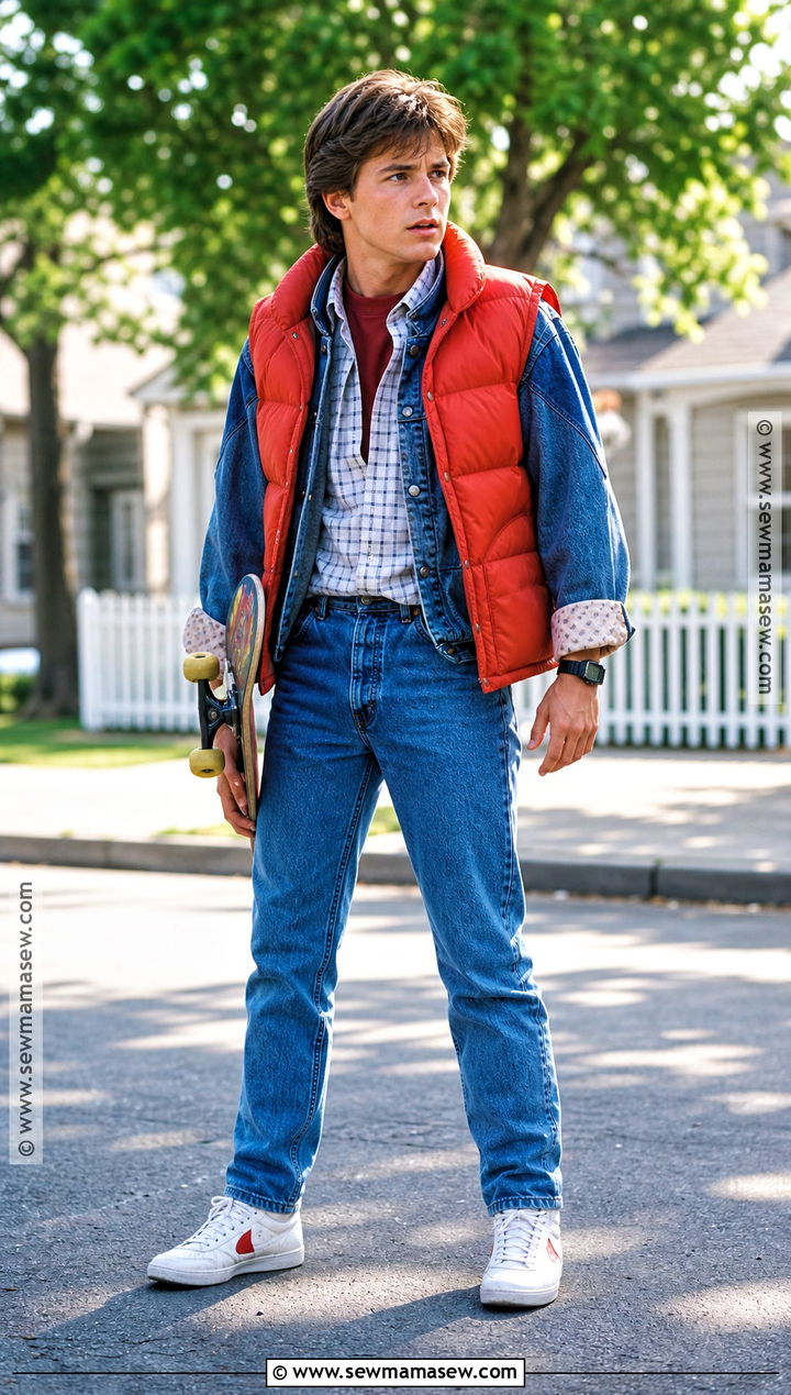 Marty McFly Red Vest Costume - 35 Movie Characters To Dress Up As Ideas