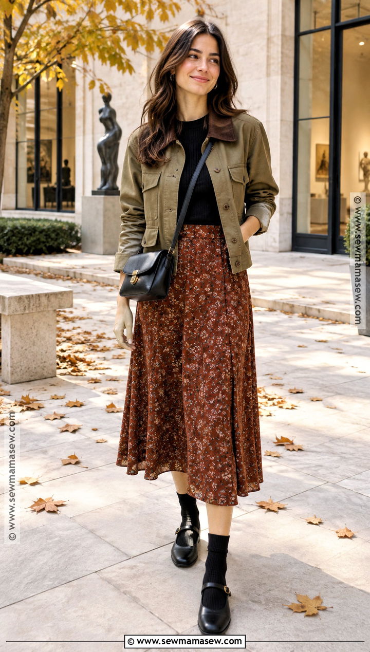 Mary Jane Flats With A Midi Skirt - 15 casual shoes fall