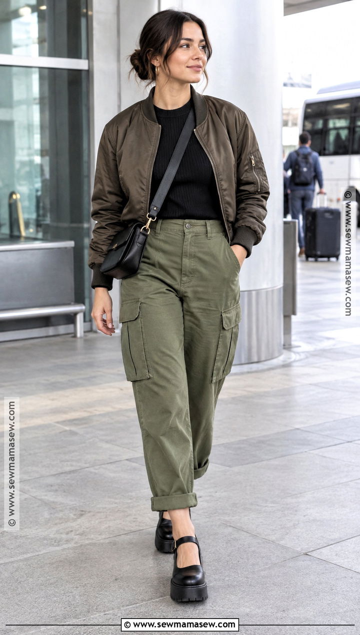 Mary Jane Shoes With Utility Pants And Fitted Knit - 20 Mary Jane Shoes Outfit Fall