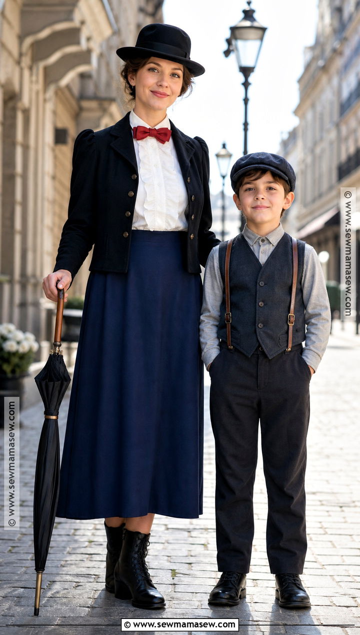 Mary Poppins And Chimney Sweep Costume - 30 mother son halloween costumes