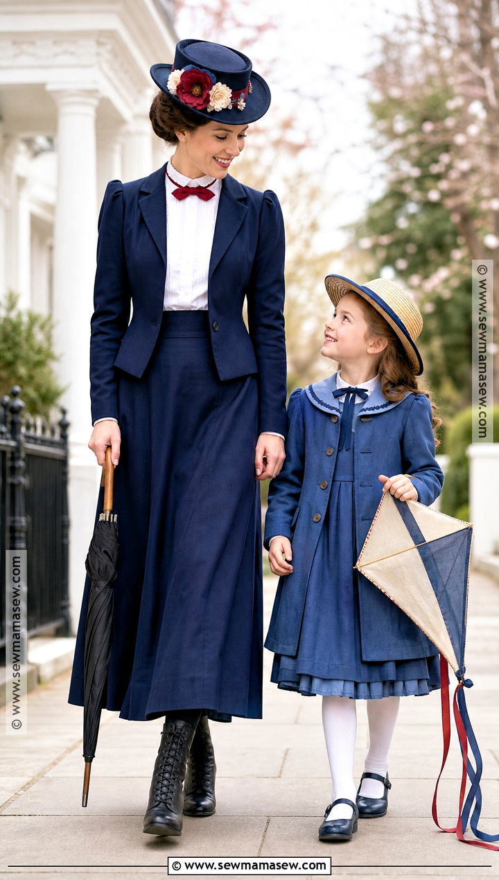 Mary Poppins And Jane Banks Mom And Daughter Costume - 35 mom and daughter halloween costumes