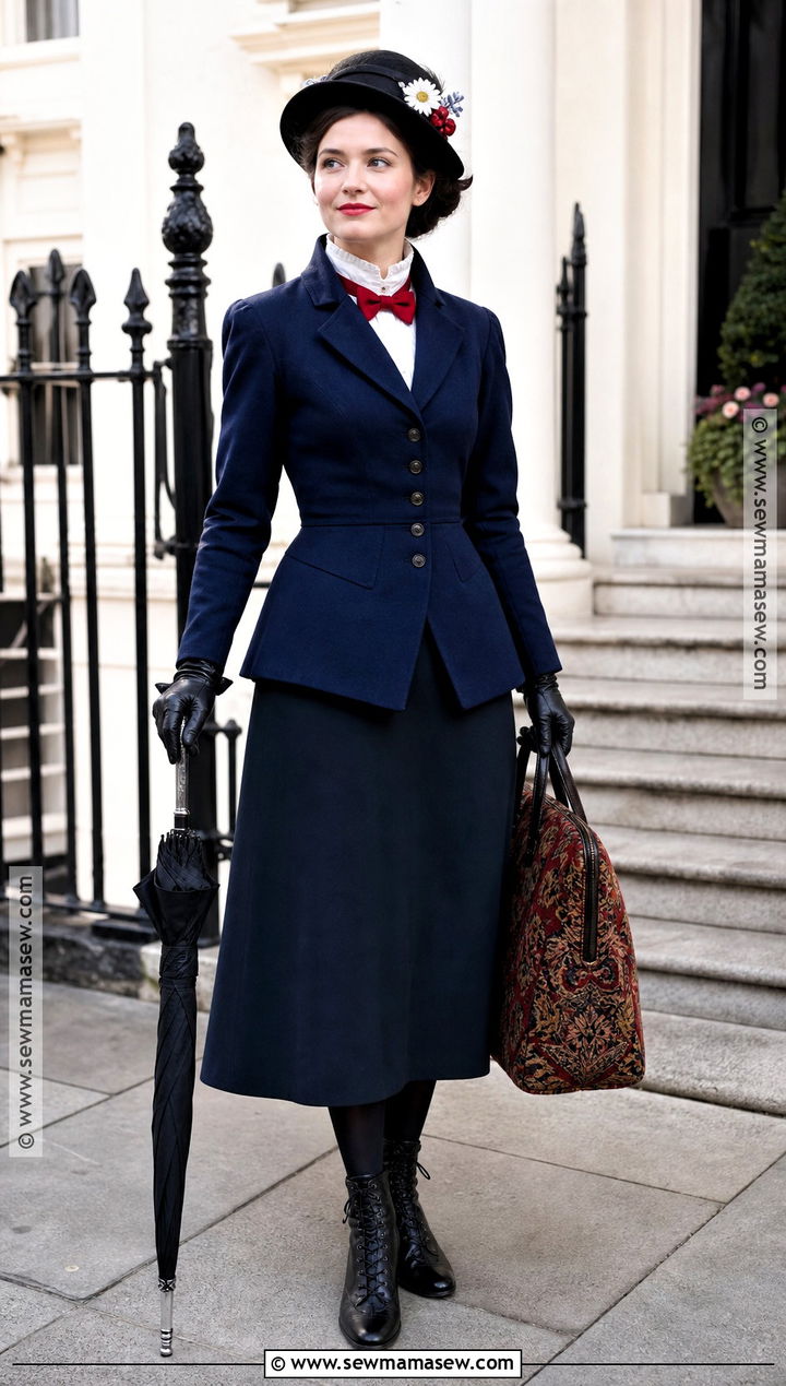 Mary Poppins Blue Coat Costume - 30 Iconic Female Movie Characters Costumes