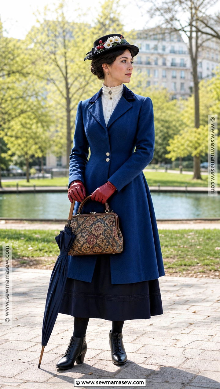 Mary Poppins Costume With Blue Coat - 35 book character dress up ideas