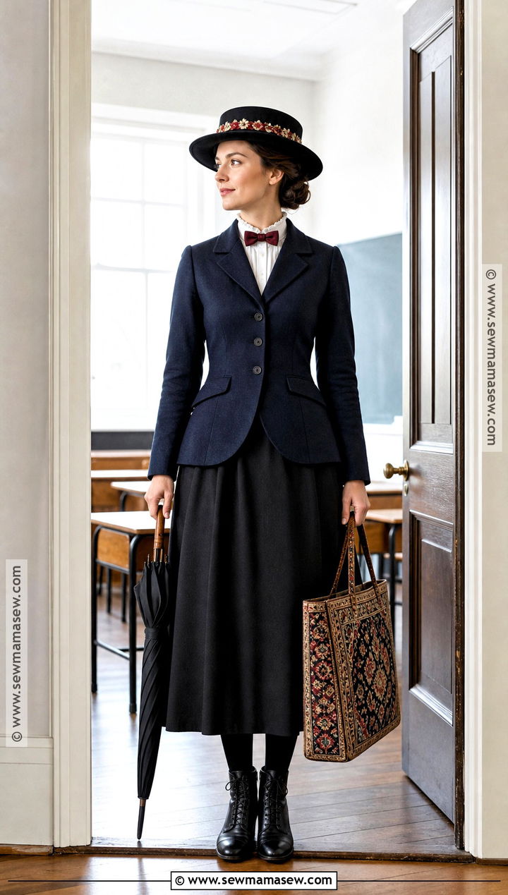Mary Poppins Costume With Blue Coat - 40 world book day costumes for teachers