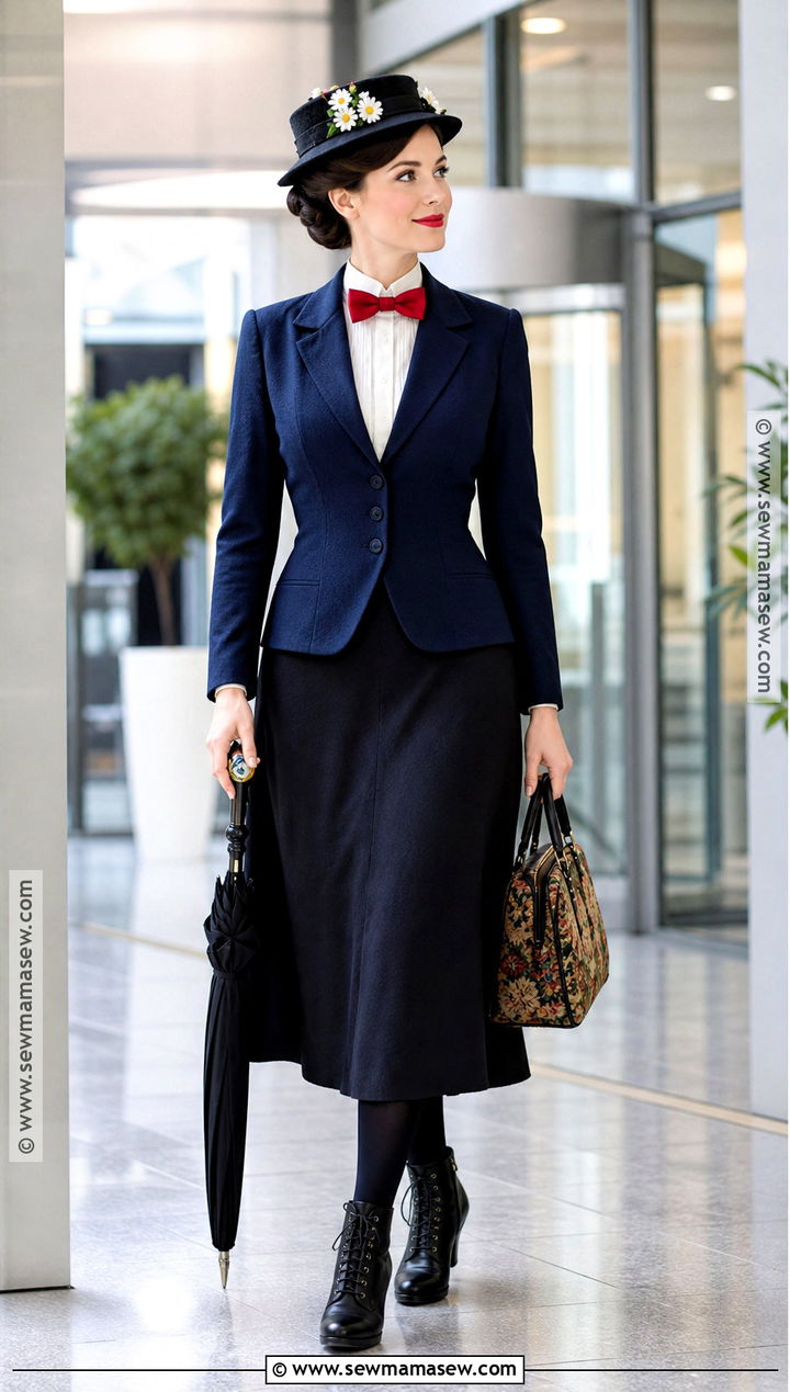 Mary Poppins Costume With Umbrella - 35 easy halloween costumes for work