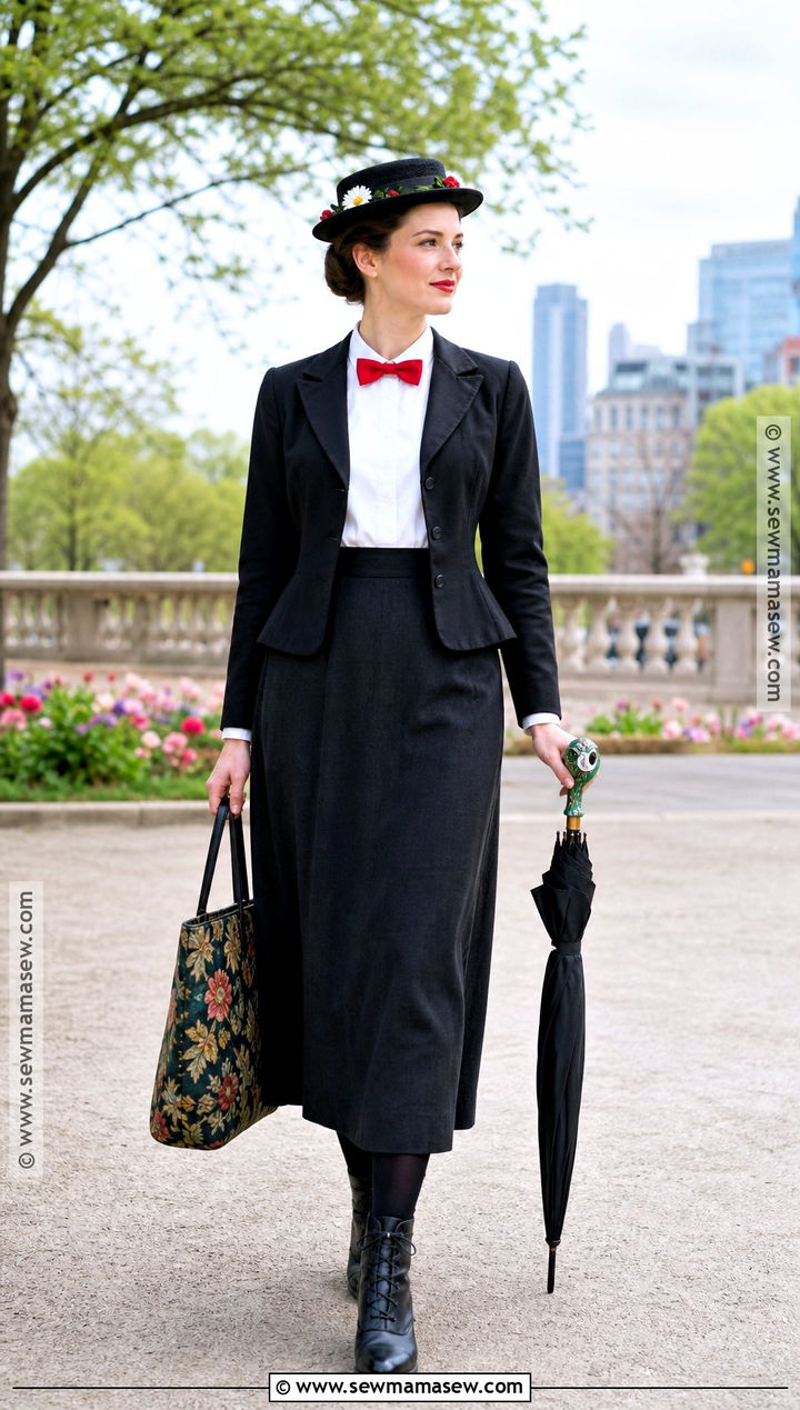 Mary Poppins Costume With Umbrella - 40 halloween costumes last minute