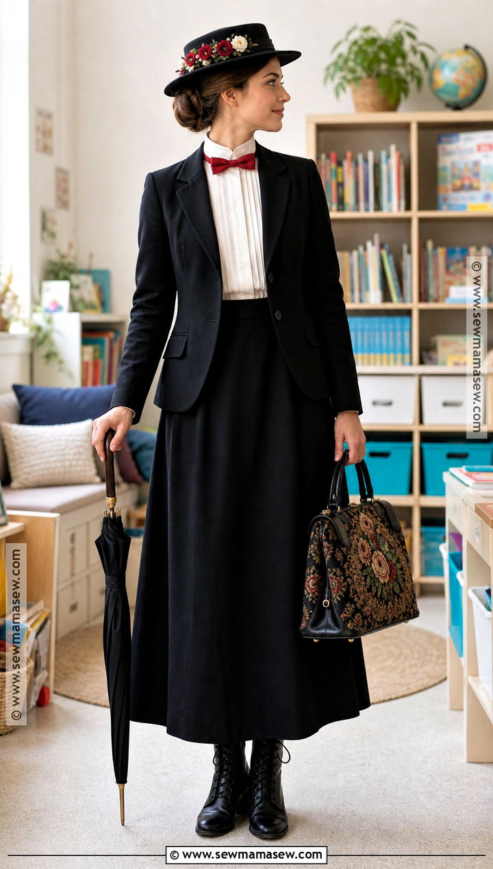 Mary Poppins Costume With White Blouse - 30 storybook character costumes for teachers