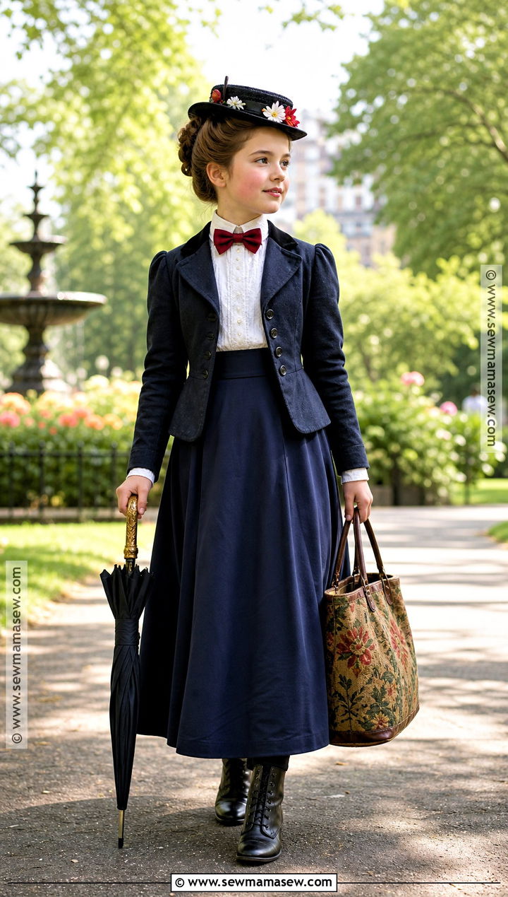 Mary Poppins Costume With White Blouse - 40 book character costumes for kids
